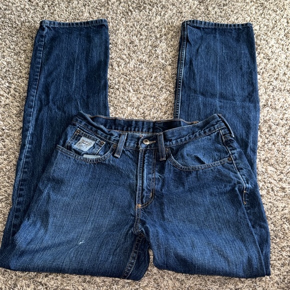 Cinch Men's Silver Label Dark Wash Slim Fit Performance Stretch Straight Leg - Picture 2 of 3